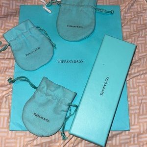 Tiffany and co dustbags, paper bag and box